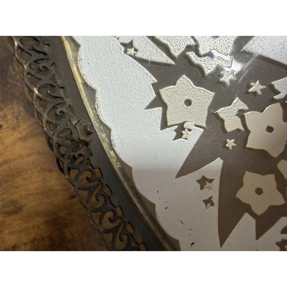 Art Deco Frosted Glass Floral Ceiling Light Shade 14